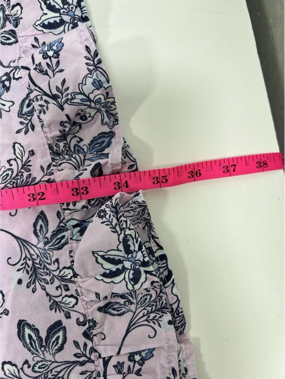 Adonna Floral 100% Cotton Cottagecore Prairie Nightgown Sz S Purple Ruffles - Picture 7 of 7